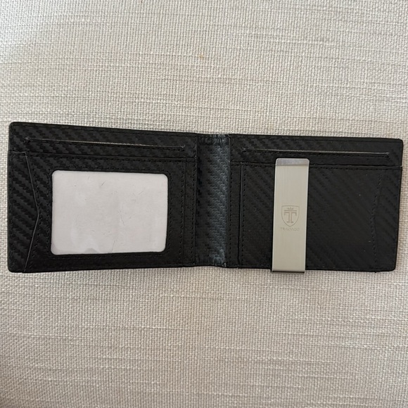 Mens Black Slim Wallet Metal RFID Blocking Wallet Card Case Money Clip - Picture 2 of 5